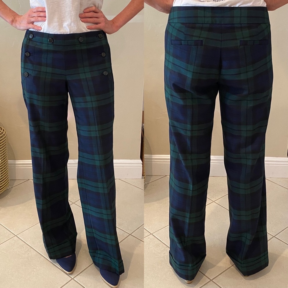 J Crew Tartan wool pants